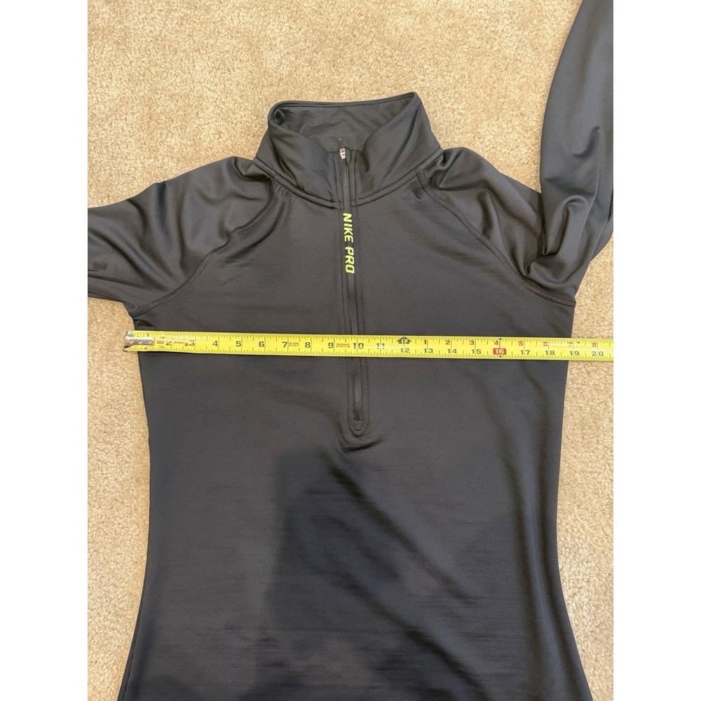 Nike Pro Hyperwarm Quarter Zip Pullover Women's XL Black - Picture 6 of 8